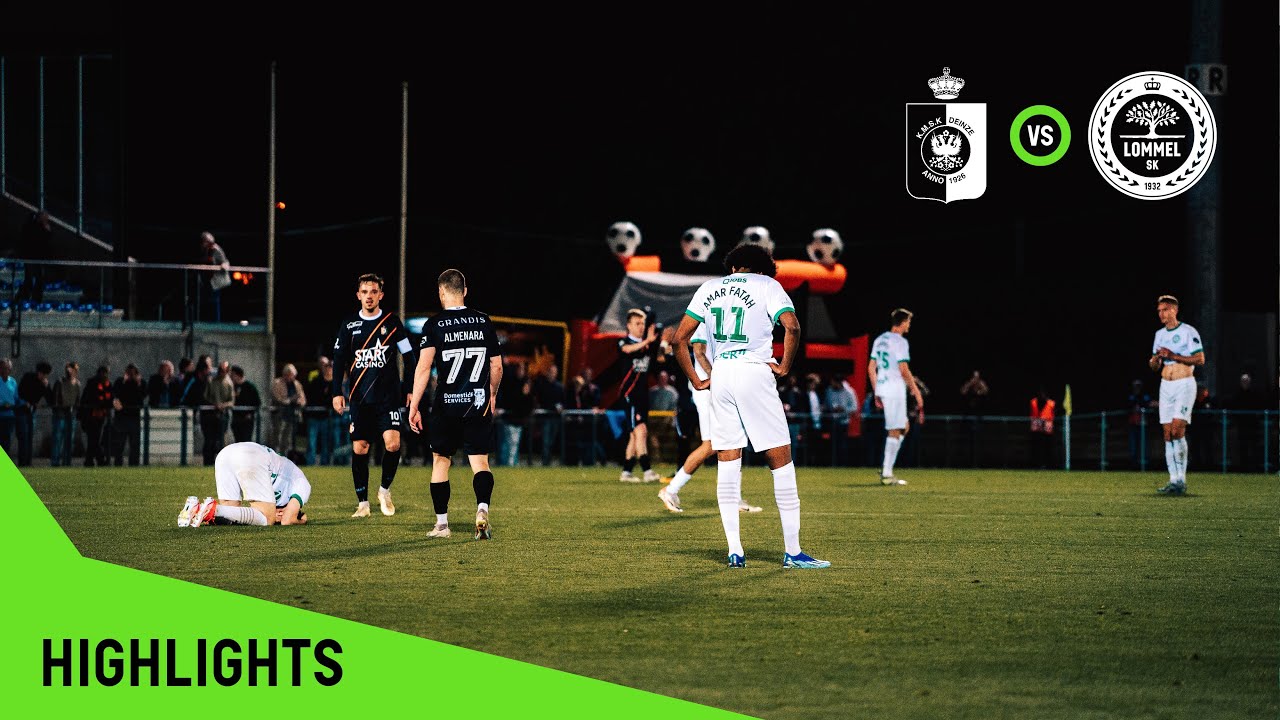 Highlights KMSK Deinze vs  Lommel SK (3-2)