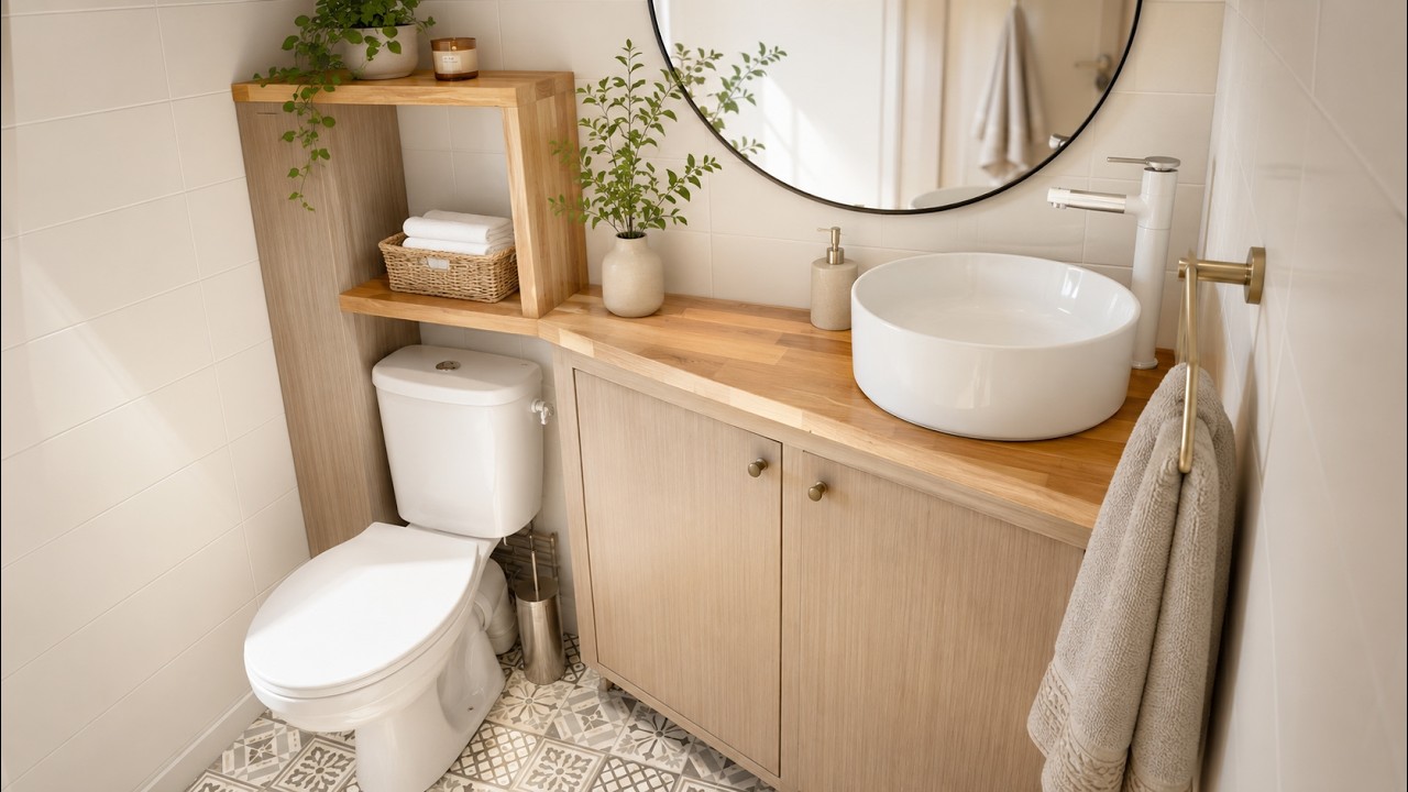 Rénovation de Toilettes WC incroyable et Astuces Déco