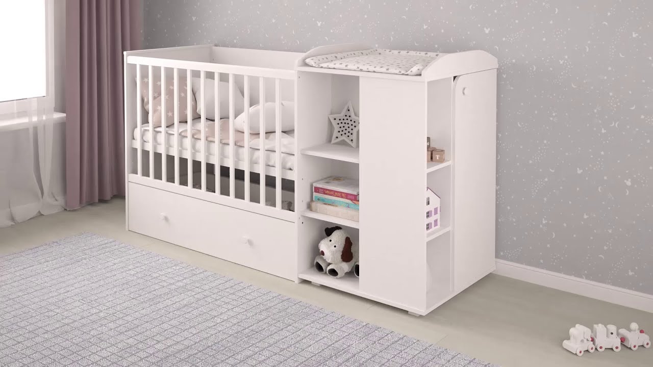 Кровать детская Polini kids Ameli 900, с комодом