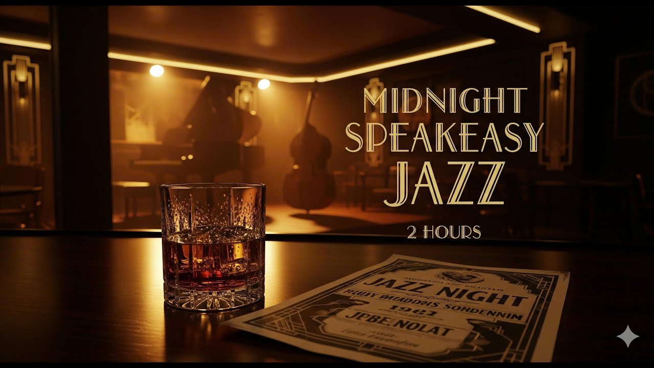 Midnight Speakeasy Jazz (2 Hours) - Cozy 1920s Instrumental Music