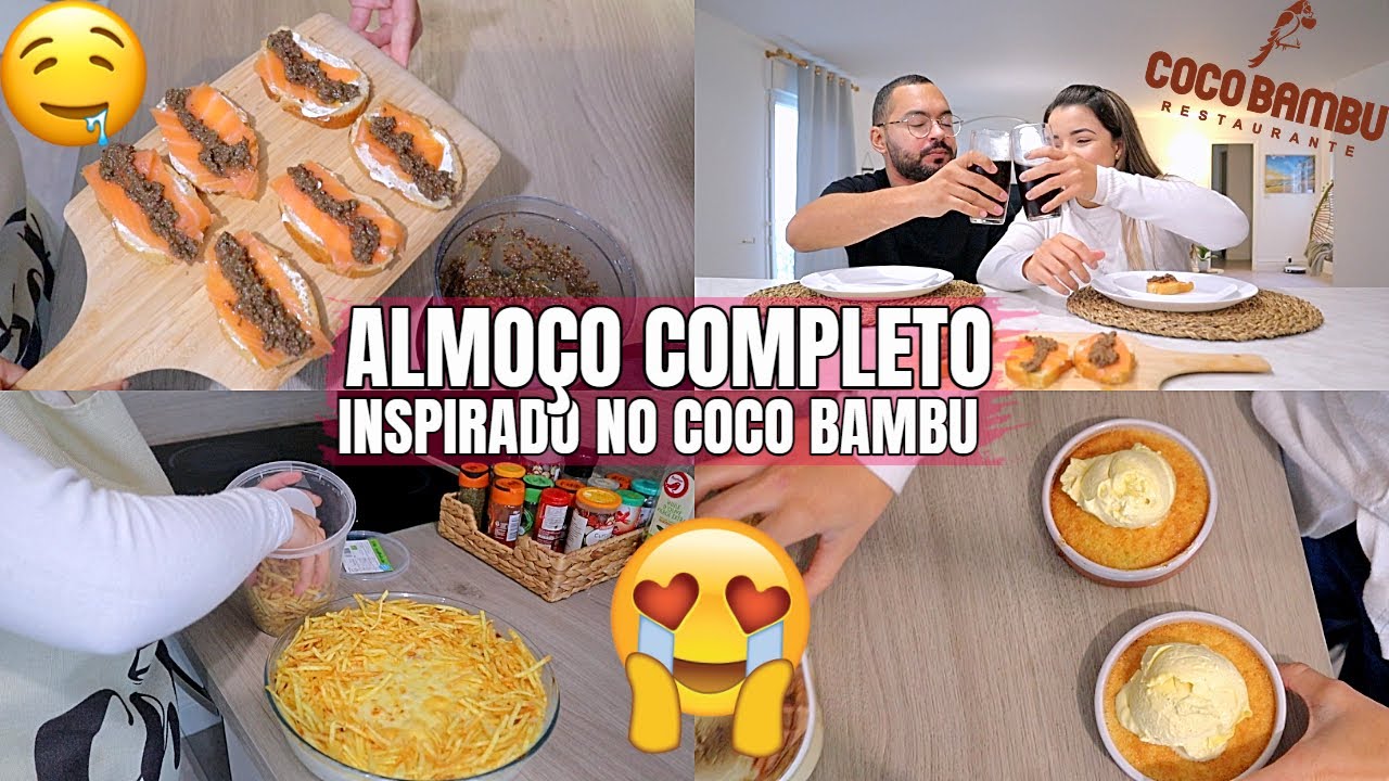 ALMOÇO COMPLETO INSPIRADO NO COCO BAMBU ♥ - Bruna Paula
