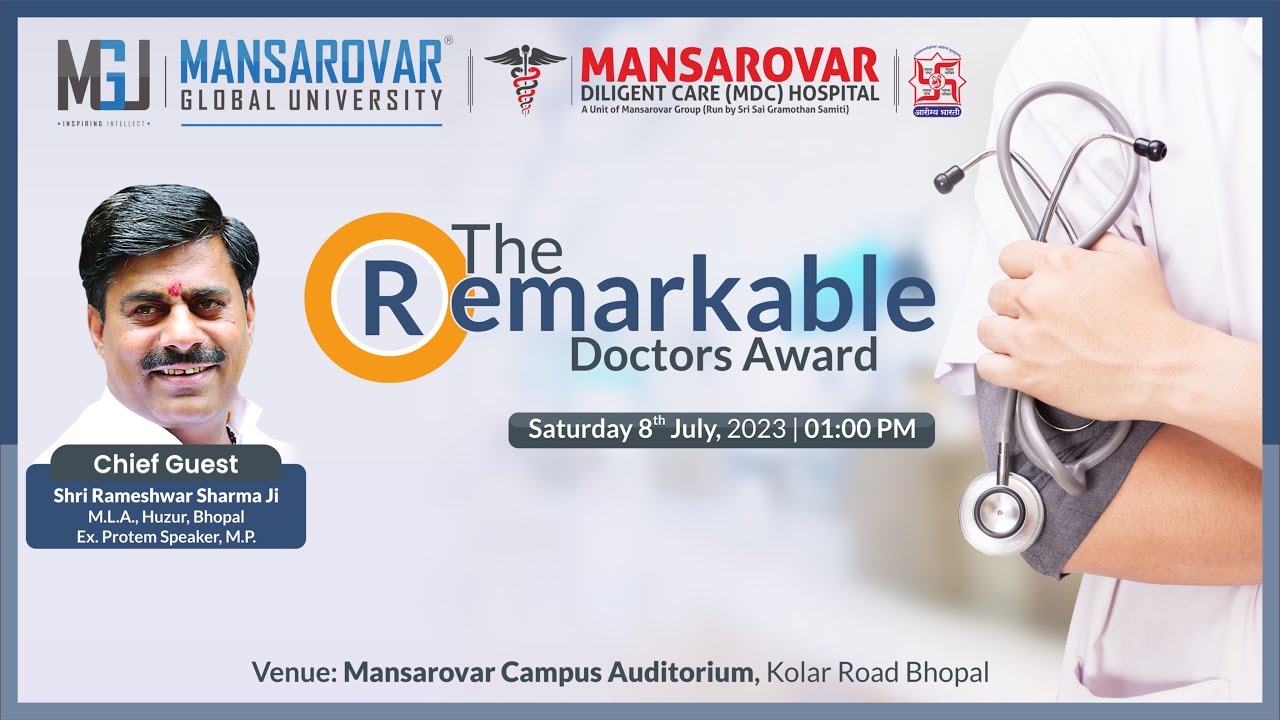 The Remarkable Doctor's Award #mansarovarglobaluniversity #