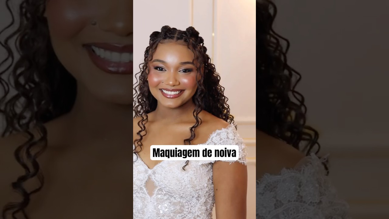 Maquiagem de noiva - maquiando cliente 
