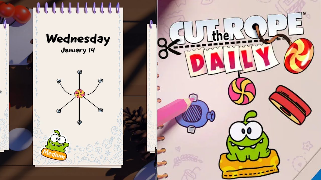 Cut the Rope Daily January 14 2026 Walkthrough 10 Stars