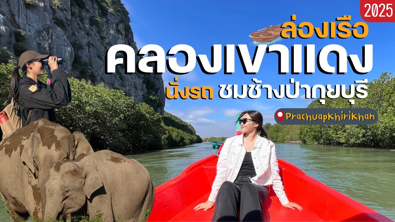 ล่องเรือคลองเขาแดง นั่งรถชมช้างป่ากุยบุรี