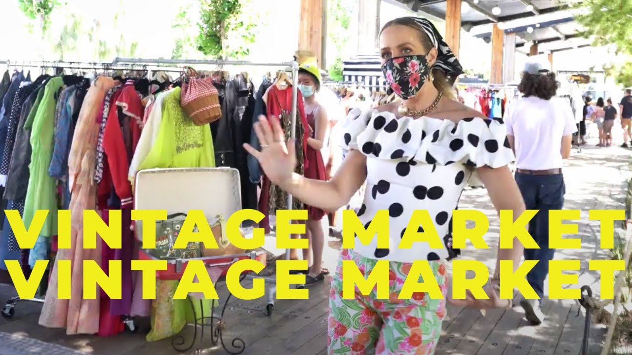 A VINTAGE MARKET VLOG + A HAUL/ GOLDEN YEARS VINTAGE MARKET/ CALIFORNIA