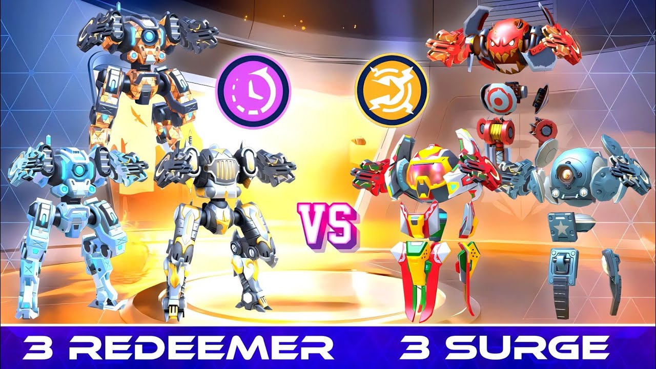 3 Redeemer vs 3 Surge - CPC, DeathMatch Gameplay - Mech Arena