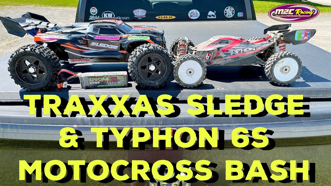 Traxxas Sledge and Arrma Typhon MX TRACK BASH!!