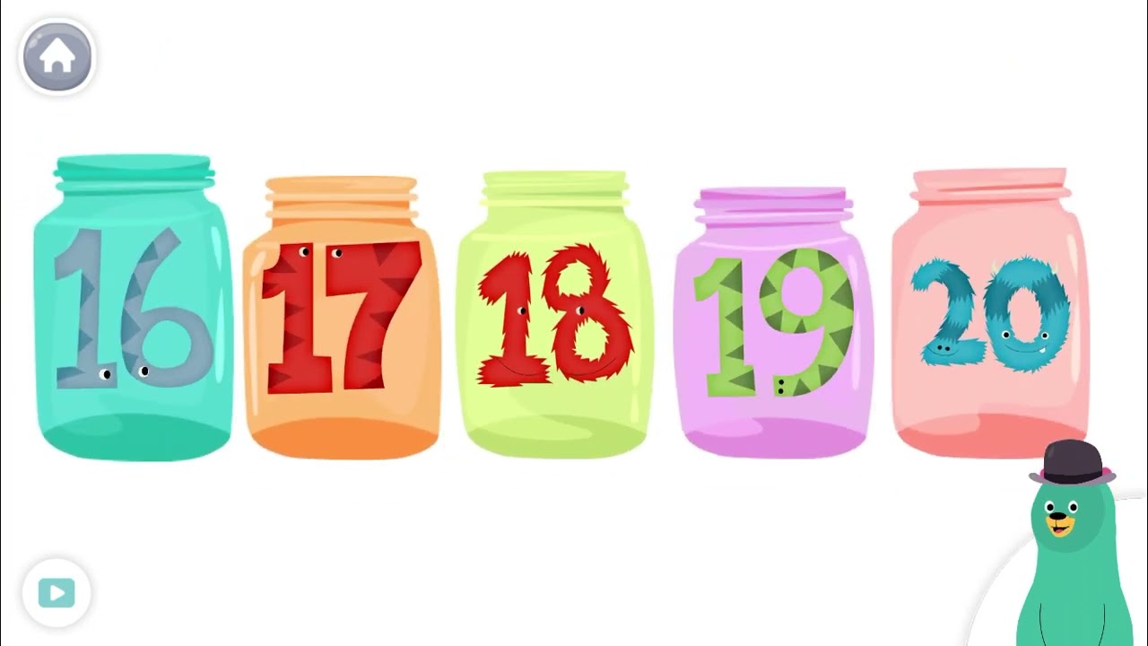 Count 16 to 20 - 16 to 20 numbers - Learning 16 to 20 for children - Kidsland - Learning numbers