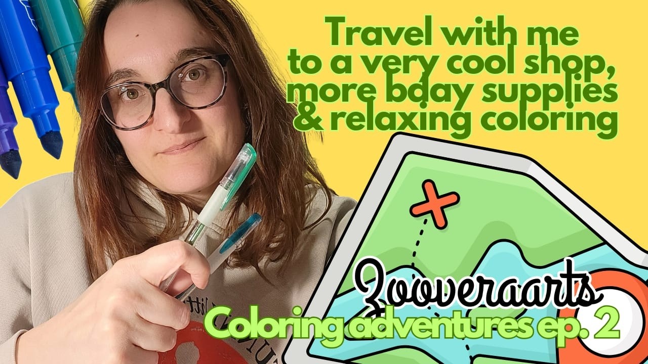 COLORING ADVENTURES ep. 2 - creative thriftshop, markers for COLOR BY NUMBER books & coloring 🖌️📚