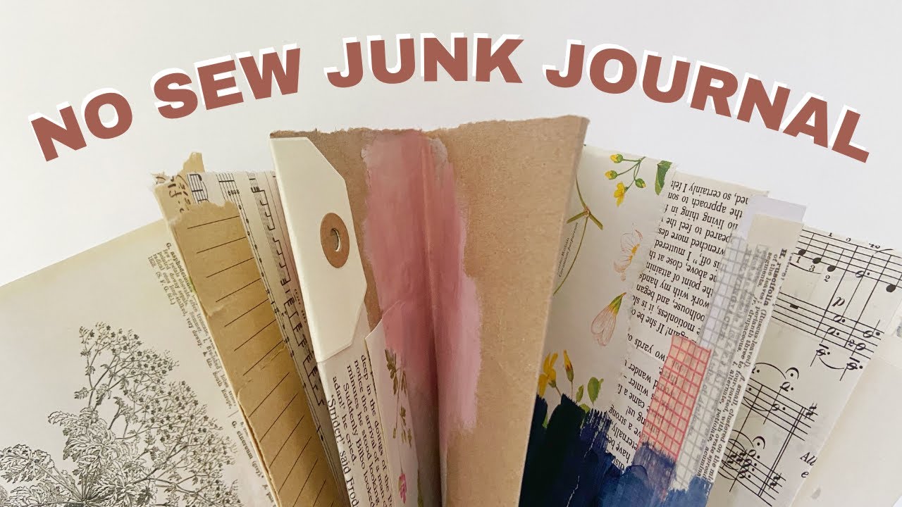 How to Make a NO SEW Junk Journal 🌟 Step-by-step accordion journal tutorial for beginners