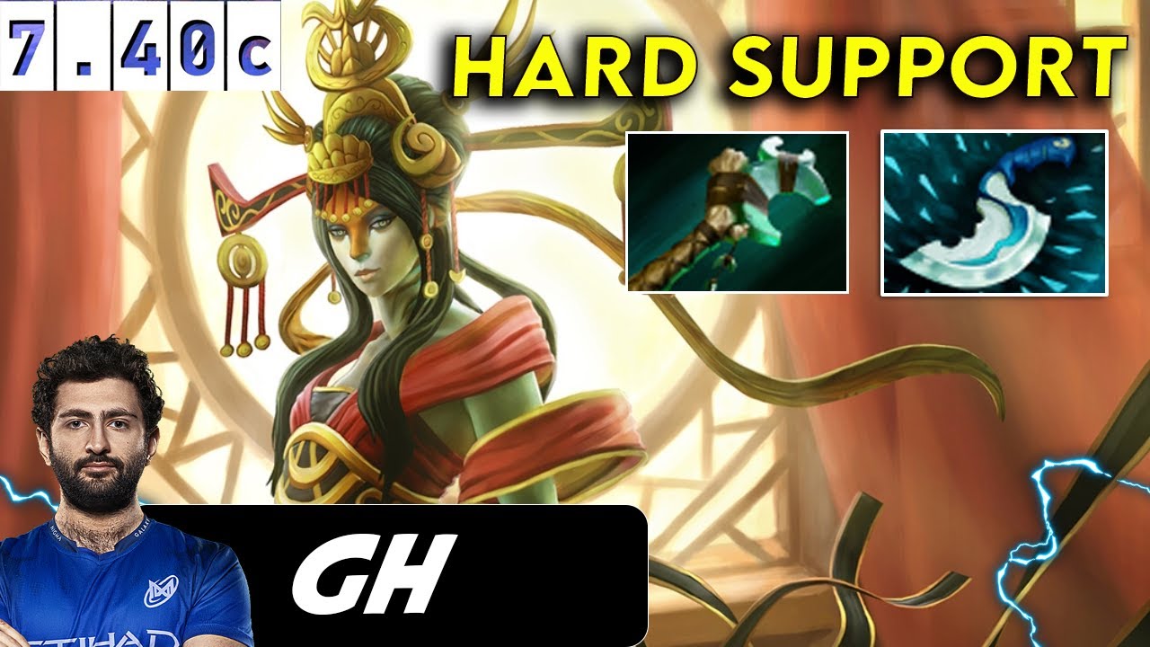 GH Naga Siren Hard Support - Dota 2 Patch 7.40c Pro Player Gameplay