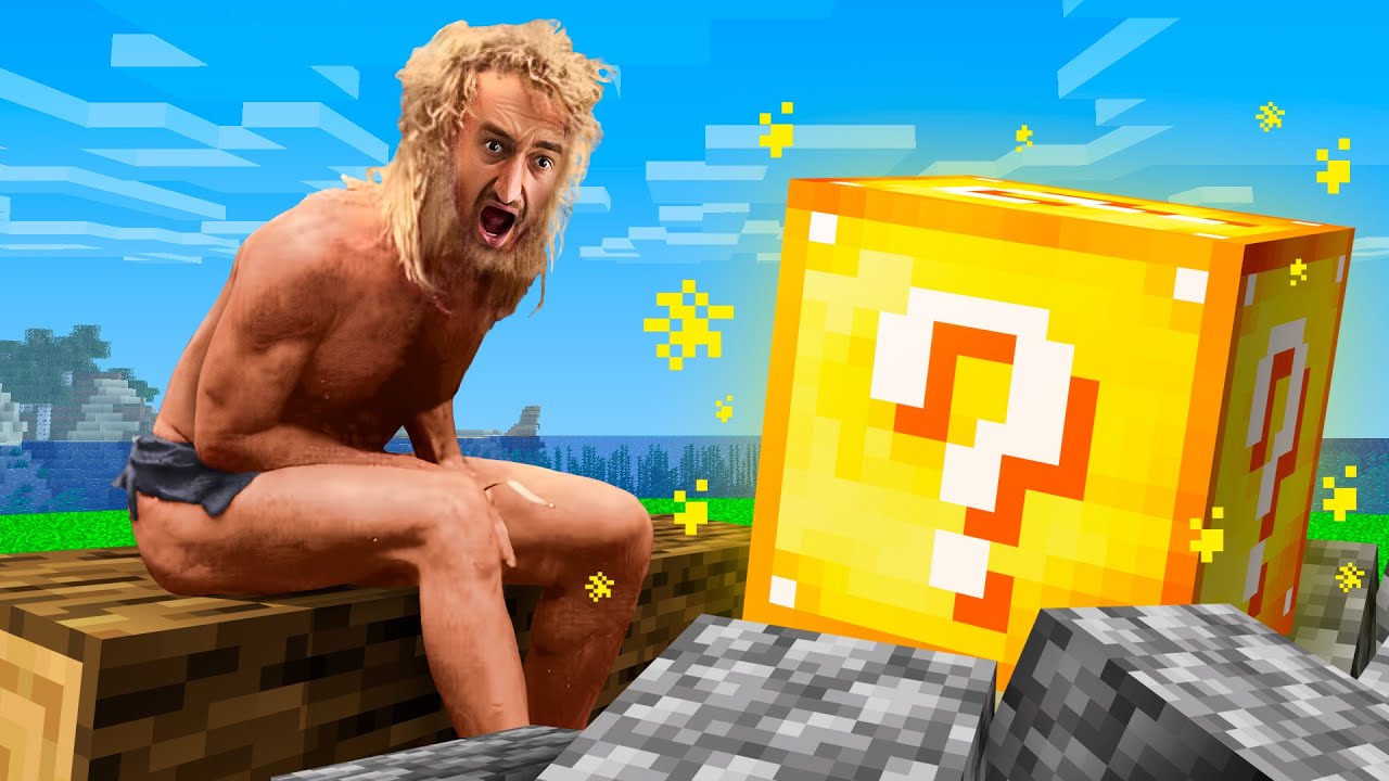 Minecraft, но я застрял в море с одним удачным блоком