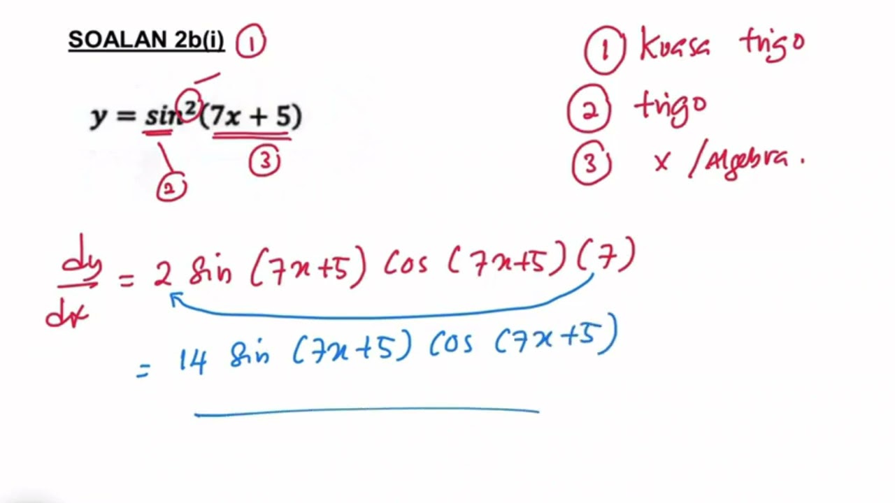 Revision DBM20173 - Question 2b - Differentiation (Trigonometry & Product Rule)