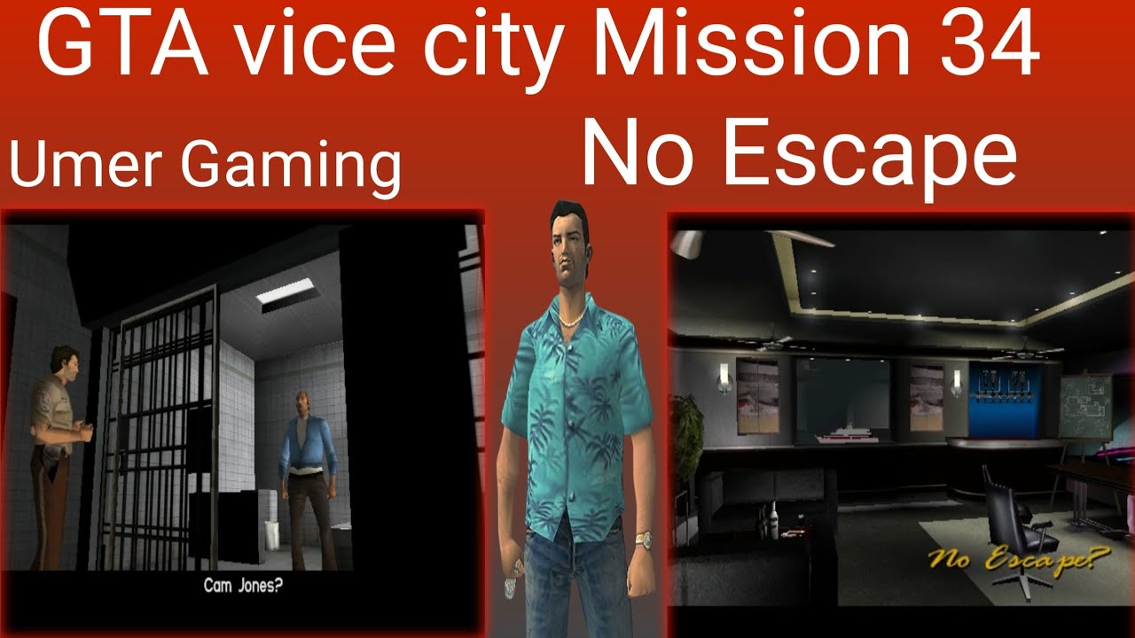 GTA Vice City Mission 34 No Escape | Prison Break Action | Umer Gaming