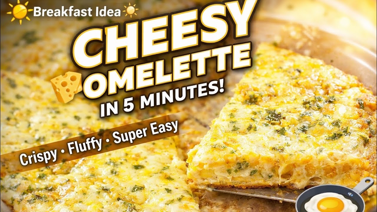 Cheesy Omelette in 5 Minutes 🧀🍳 | Perfect Quick Breakfast Recipe!