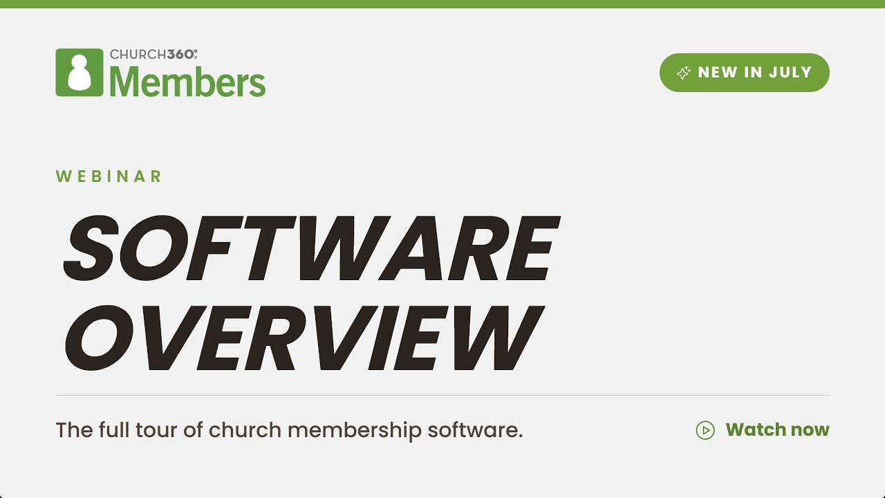 Church360&deg; Members Overview: Full Church Management Software Demo (2026)
