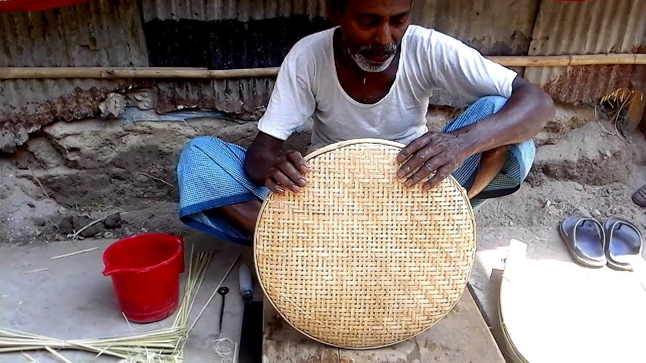 Bamboo Sieve Making By Woman - She Makes Daily 5-6 Sieve to Support Her Family - Bamboo Craft Ideas