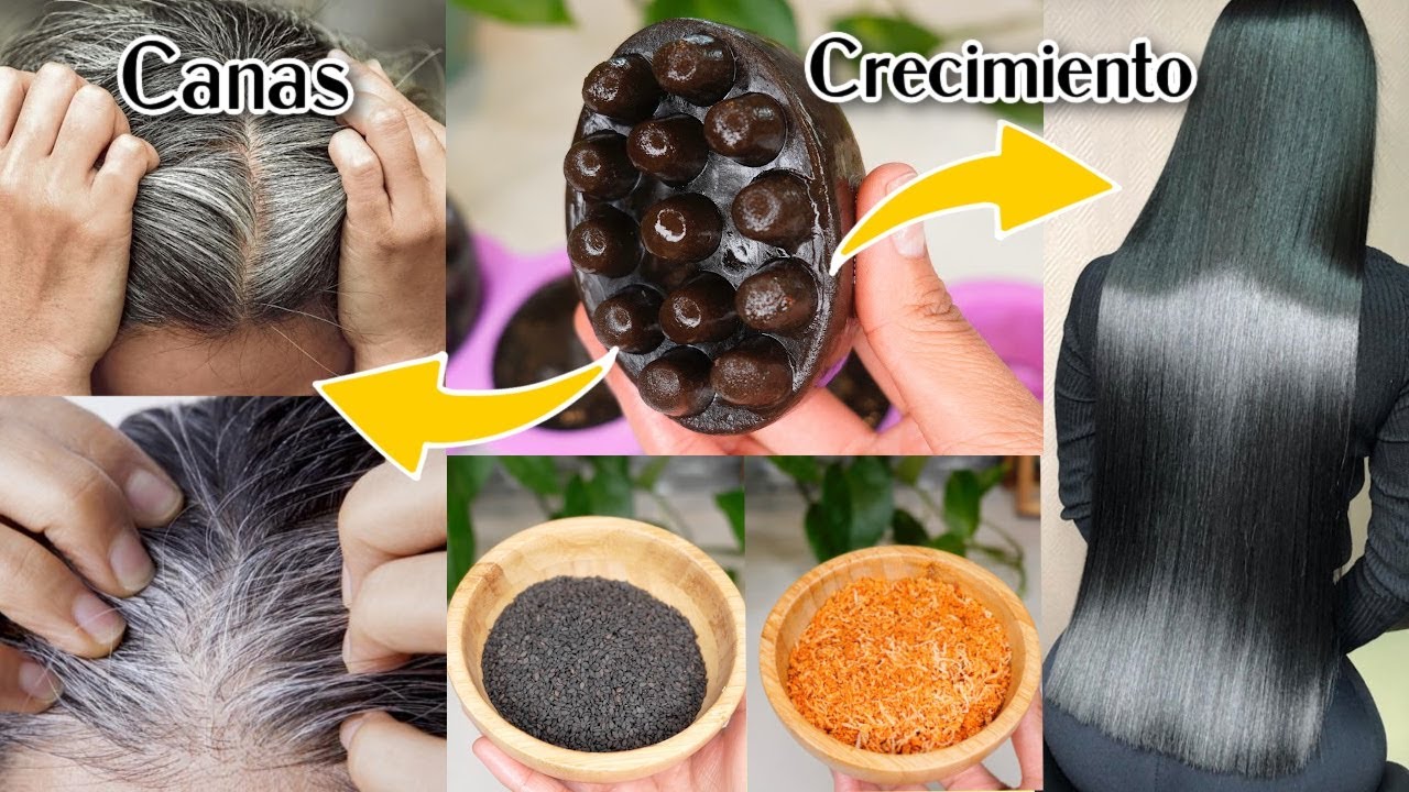 QUITA LAS CANAS Y TIÑE TU CABELLO NATURALMENTE| CABELLO MÁS LARGO Y MENOS CAÍDA