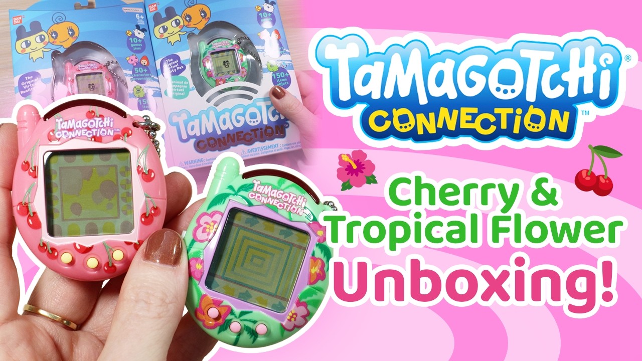 Я получила НОВЫЕ оболочки для Tamagotchi Connection! 🍒 🌺 Распаковка набора &laquo;Вишня и тропические ц...