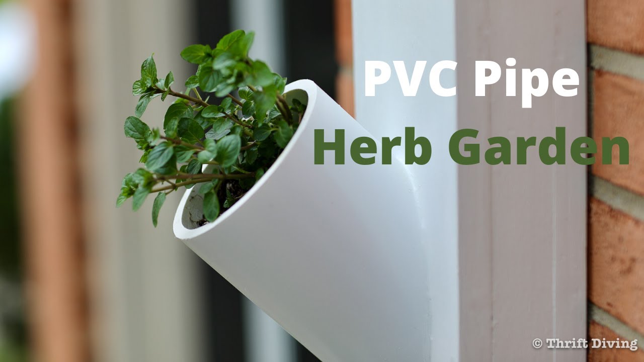 How to Make a PVC Pipe Herb Garden - Thrift Diving