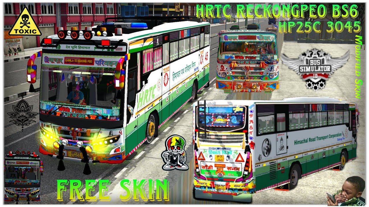 HRTC Reckongpeo Bs6 Bus Skin for Net bus1 Download now💗😍🔥 HP 25C3045🫶 #bussid #reckongpeo
