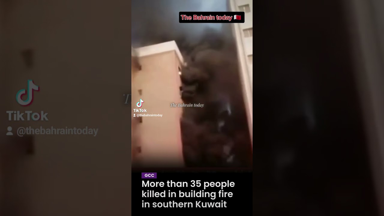A fire that broke out in a building housing workers in the city of Mangaf in southern #Kuwait