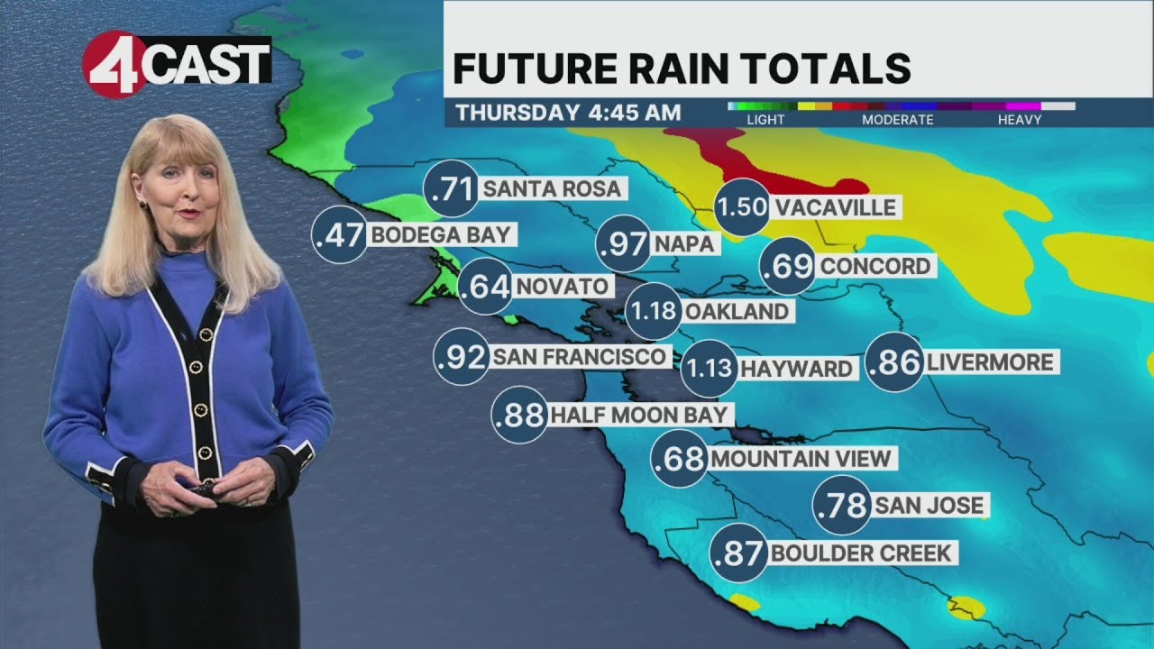 Here's when rain showers arrive in the Bay Area Monday