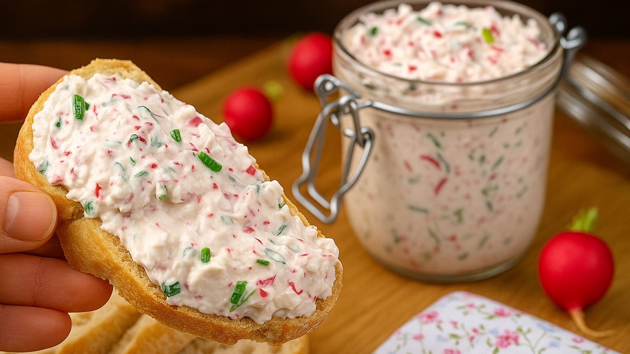 Cr&egrave;me de Radis qui change tout ! Recette Rapide Id&eacute;ale pour l&rsquo;Ap&eacute;ro ou un Pique-nique🌷