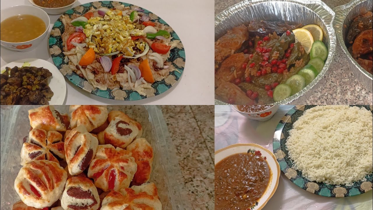 تشريب لوبيا وبيض مركه سبزي 😘 طلبيه دولمه وكليجه 😋 تفريزات ومركه يقطين 