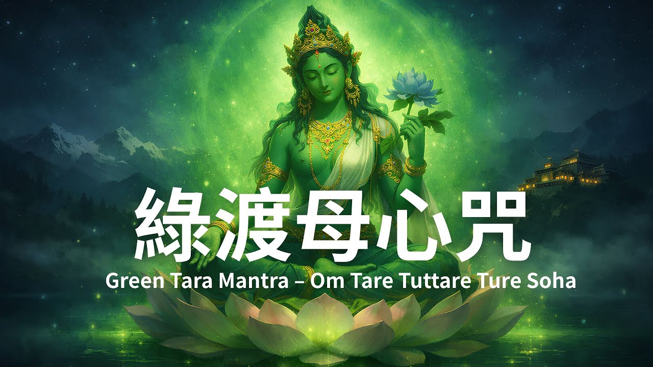 綠渡母心咒 🙏迅速救度、慈悲守護與內在安定 Green Tara Mantra – Om Tare Tuttare Ture Soha