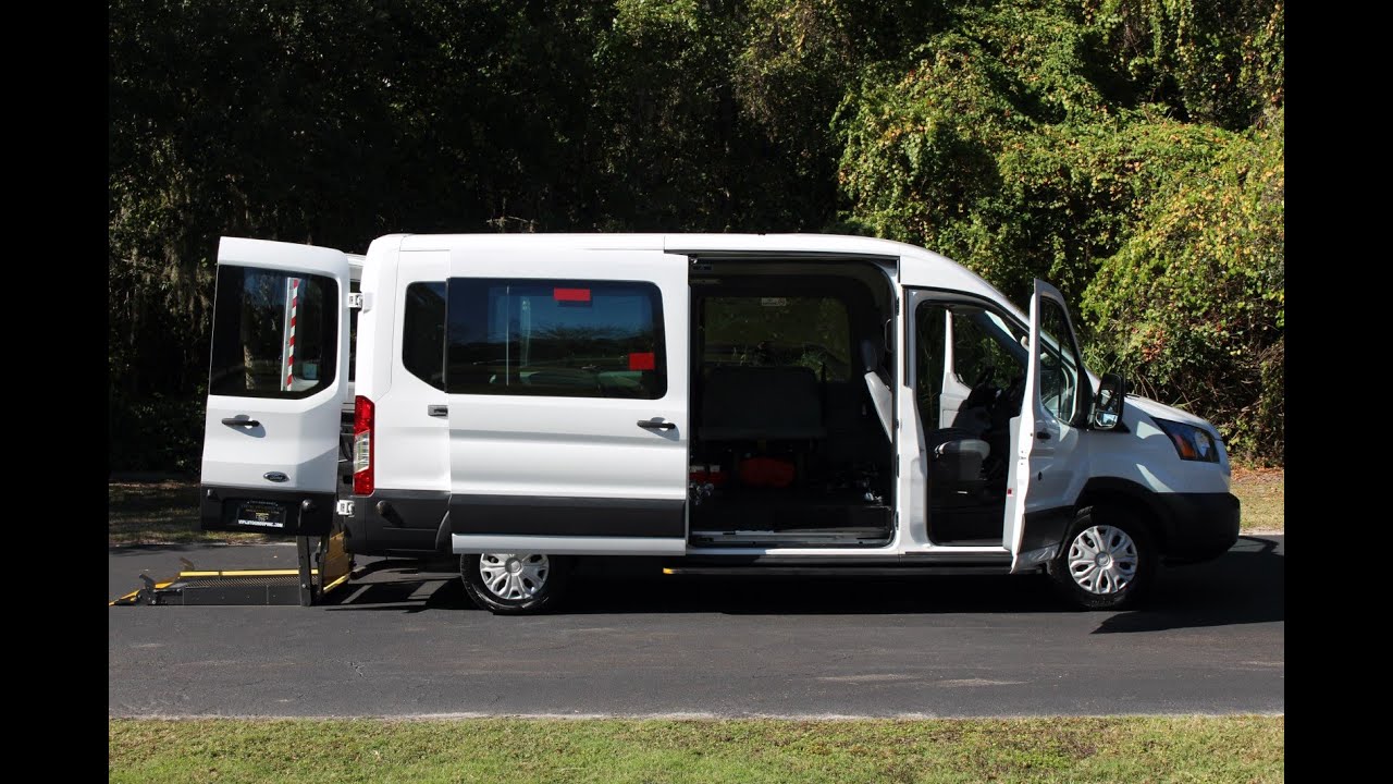 Wheelchair van handicap ramp van Braun Mobility 2016 white Ford transit T250 ramp van