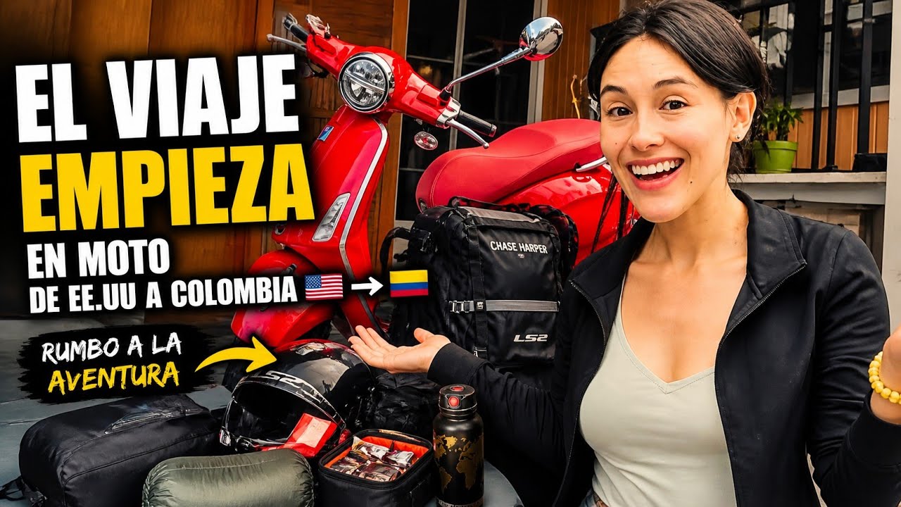 💪Inicio del Viaje: De Estados Unidos🇺🇸 a Colombia 🇨🇴en Vespa – Mis Primeros Kilómetros con Venusta🛵