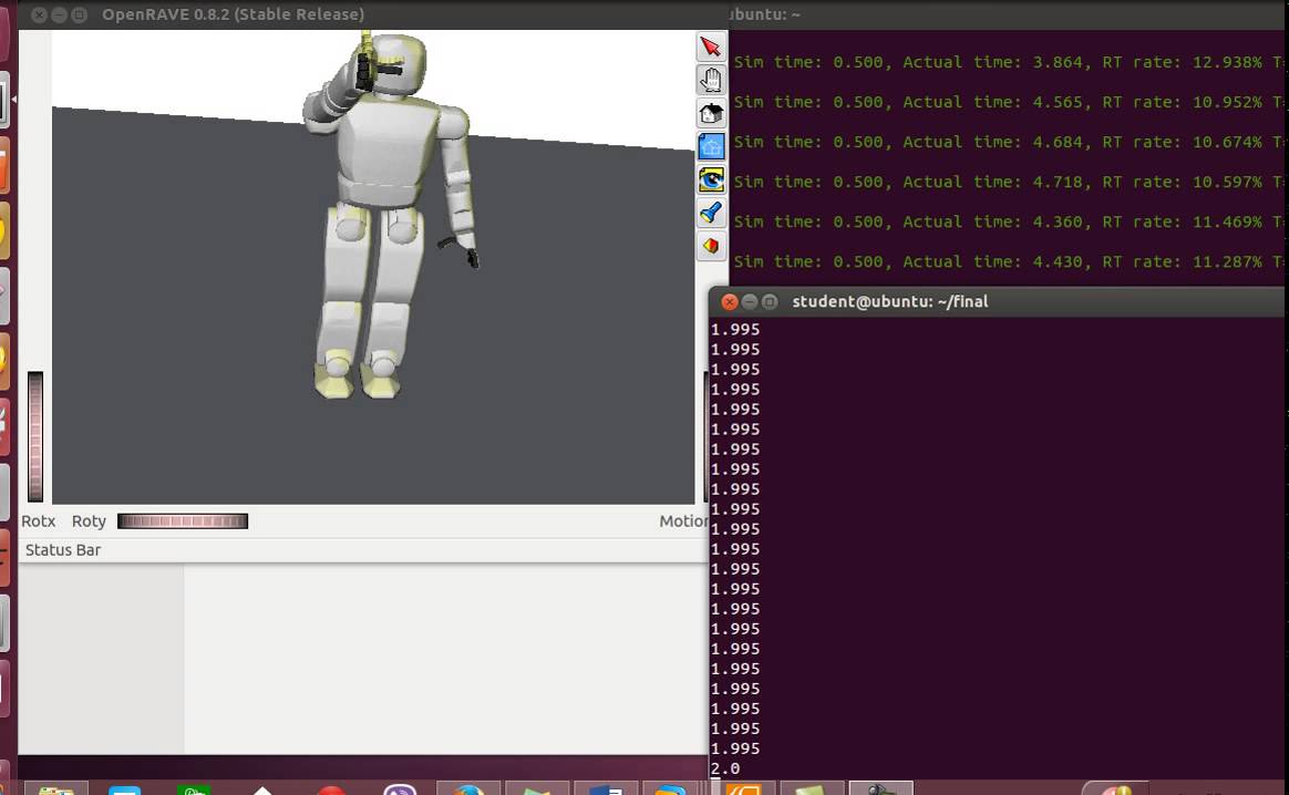 Waving hand-hubo Simulation