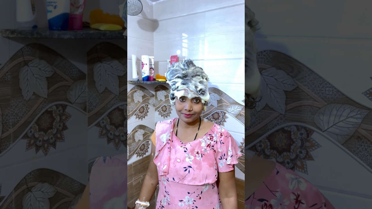 Hair wash time make bun 👒#shorts #youtubeshorts #viral #longhair #trending #hairwash #vlog #short