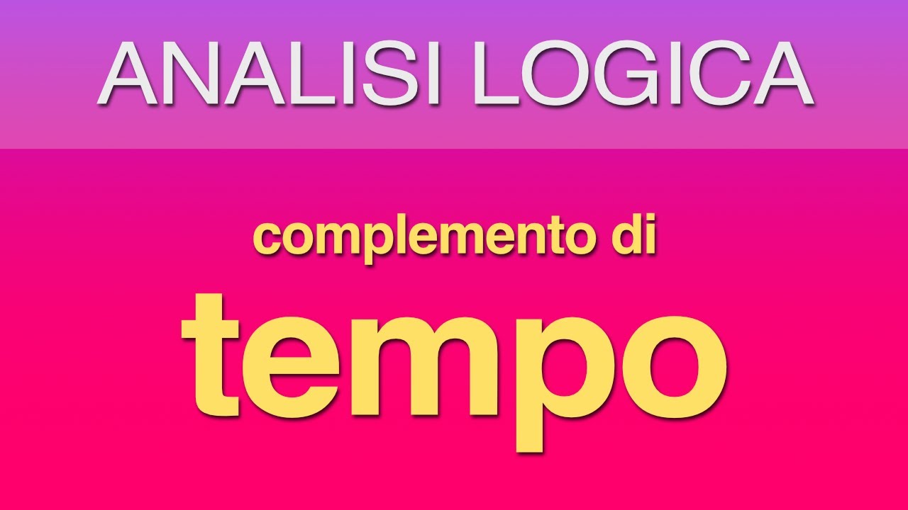 Complemento di tempo