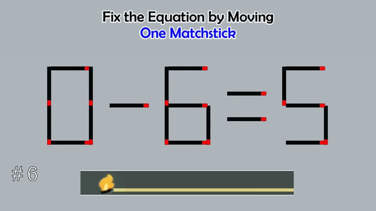 Matchstick Studio #  | Fix the math equation by moving one or two matchsticks |Logic puzzles
