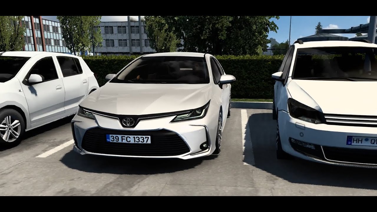 Cabbarın arkadaşının Toyota Corolla sını Kiele götürdük.ETS 2 MOD 1.47.