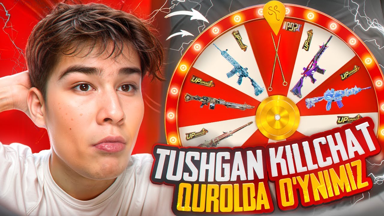 RULETKADAN TUSHGAN RANDOM KILLCHATLI QUROLDA O’YNADIK😈| PUBG MOBILE