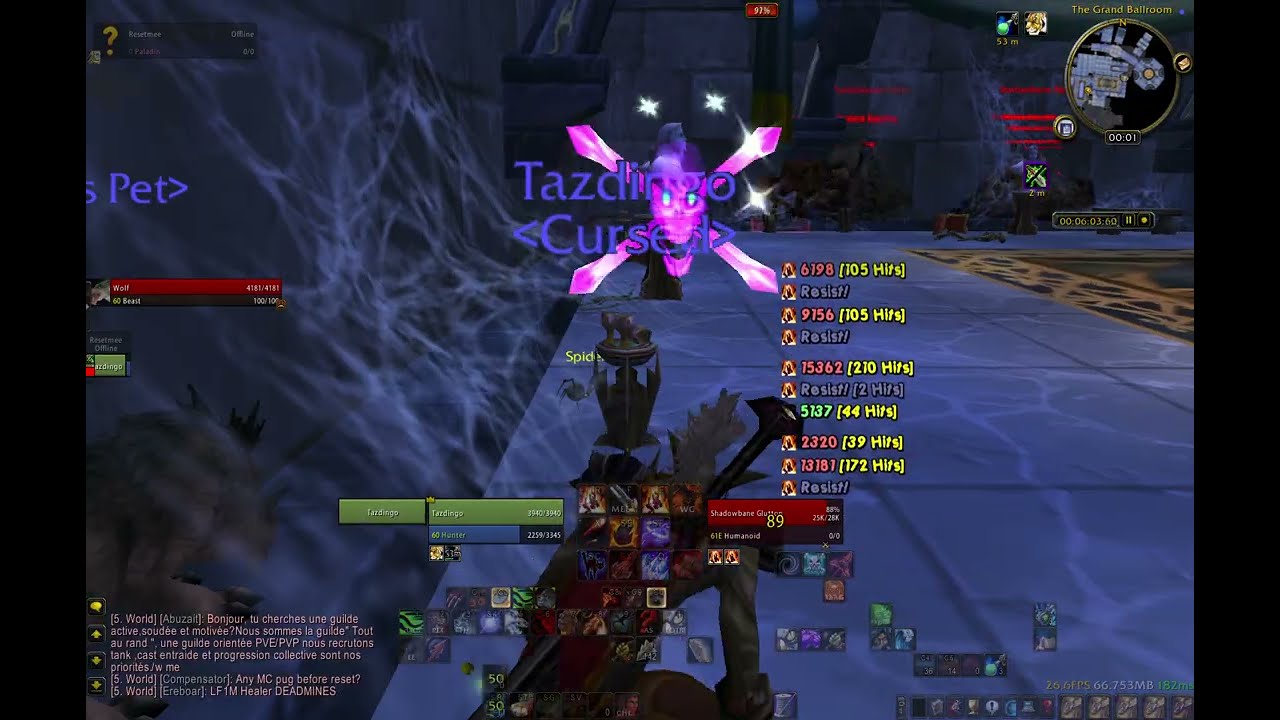 Turtle WoW Kara 10 solo Hunter : +-105 mobs