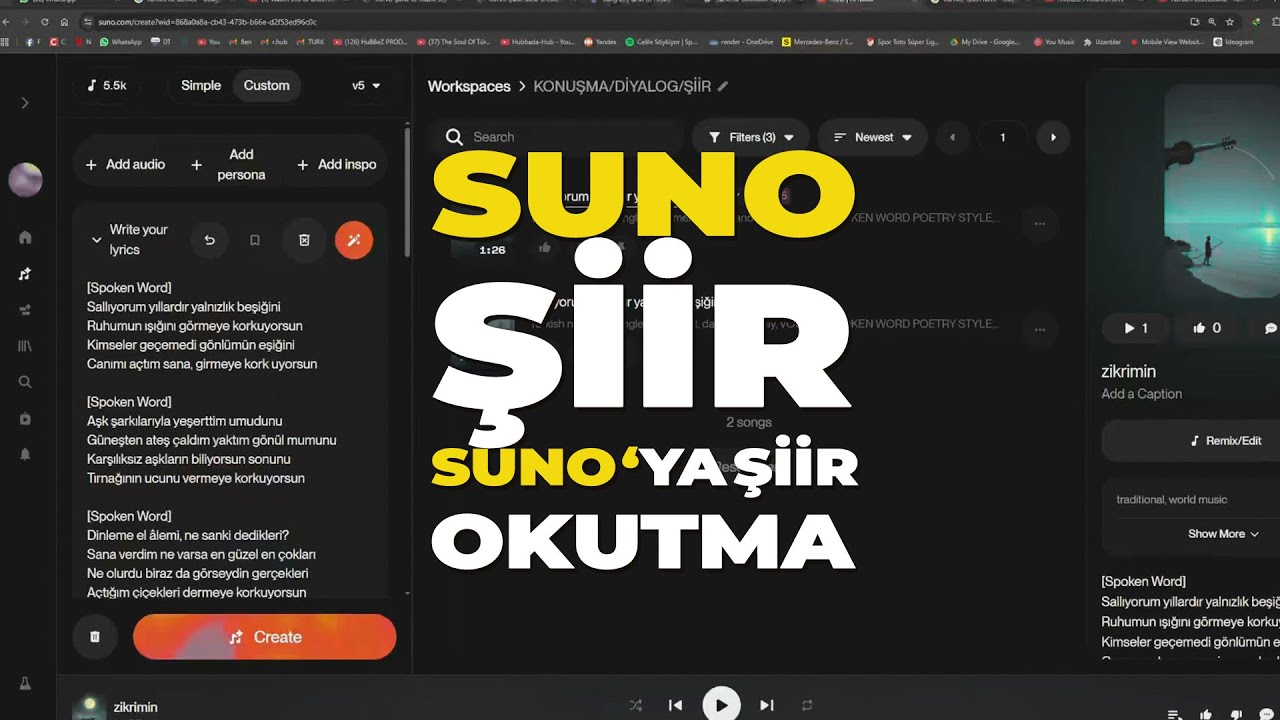 Suno ve Şiir - Suno'ya Şiir Okutma | Hubbez Production