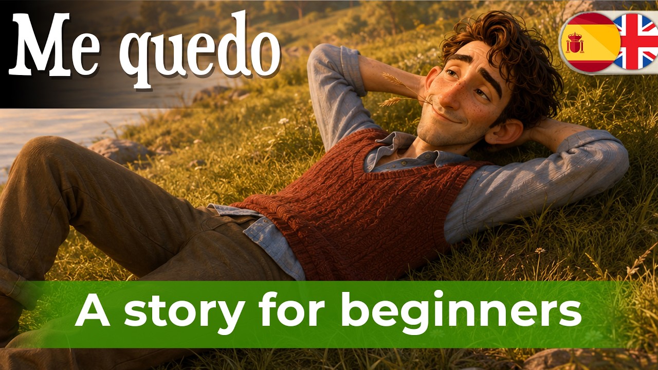 START TO LEARN SPANISH with Easy Story for beginners &ndash; Me quedo (A1-A2)