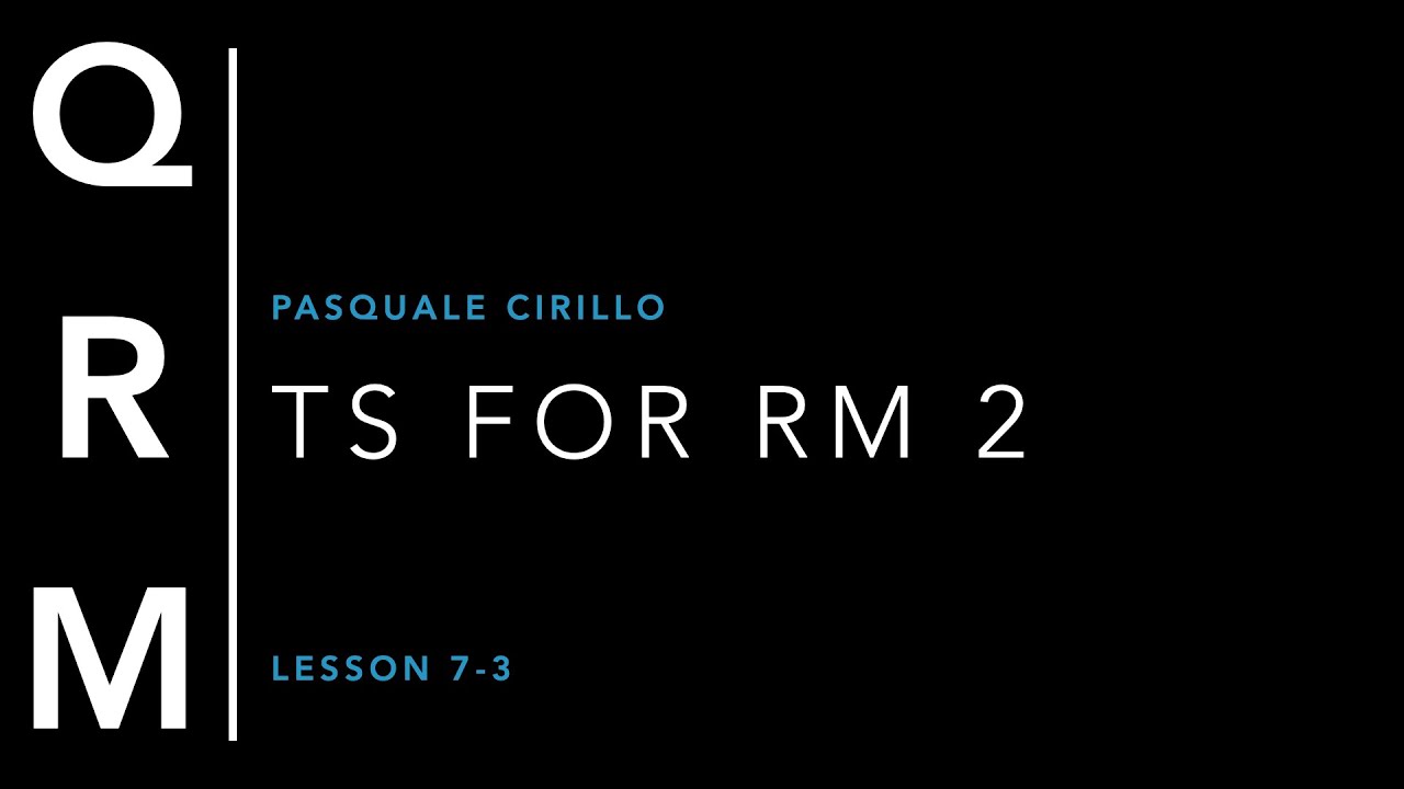 QRM 7-3: TS for RM 2 (R studio)