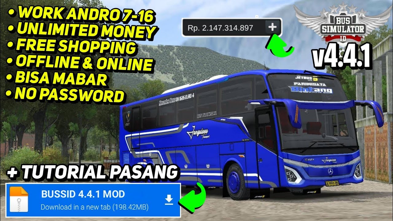 BUSSID MOD APK V4.4.1 LATEST UNLIMITED MONEY | BUS SIMULATOR INDONESIA MOD APK 4.4.1 NO ADS