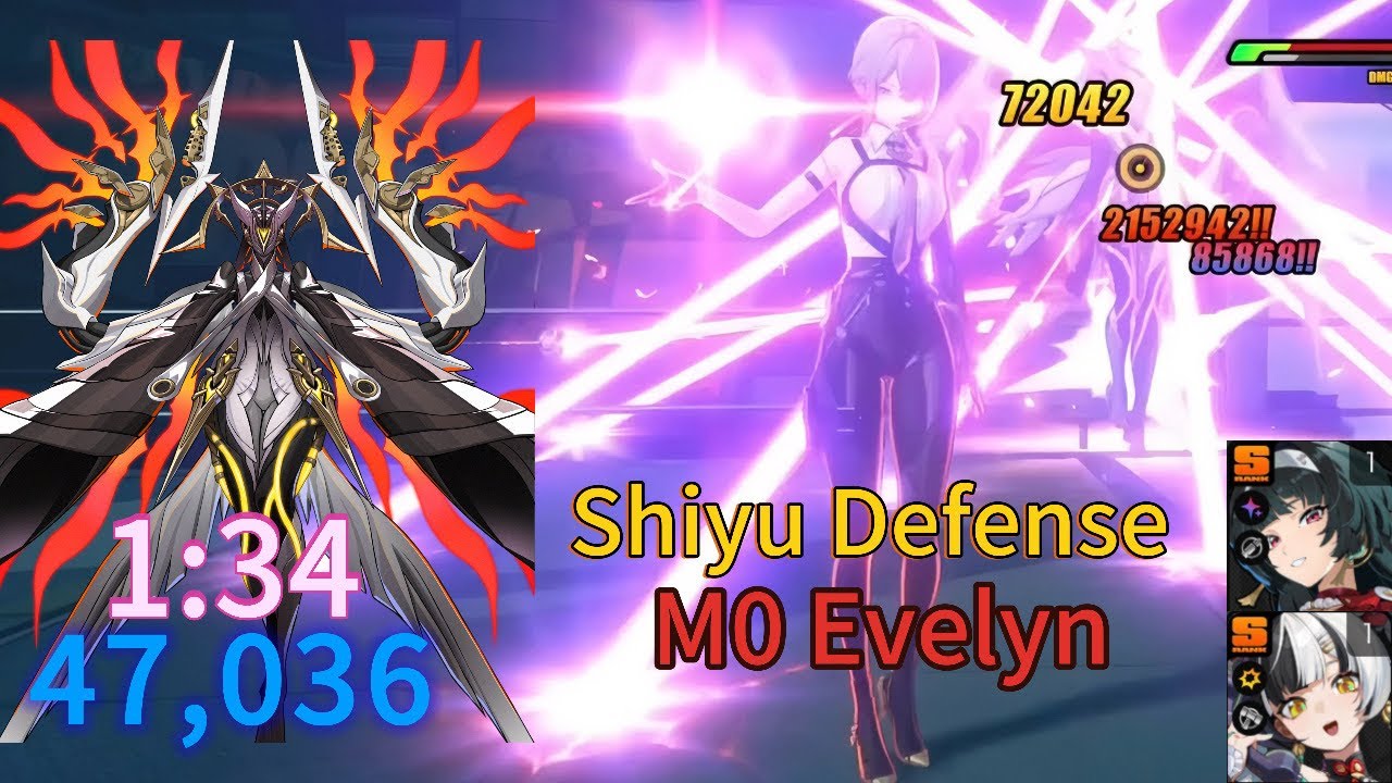 【ゼンゼロ】激変ノード5-2 無凸イヴリン 47036pt ZZZ Shiyu Defense 5-2 M0 Evelyn 47k