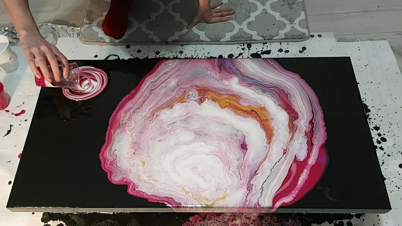 An Ethereal Pour - Cloud Mix experiment (Fluid Art)
