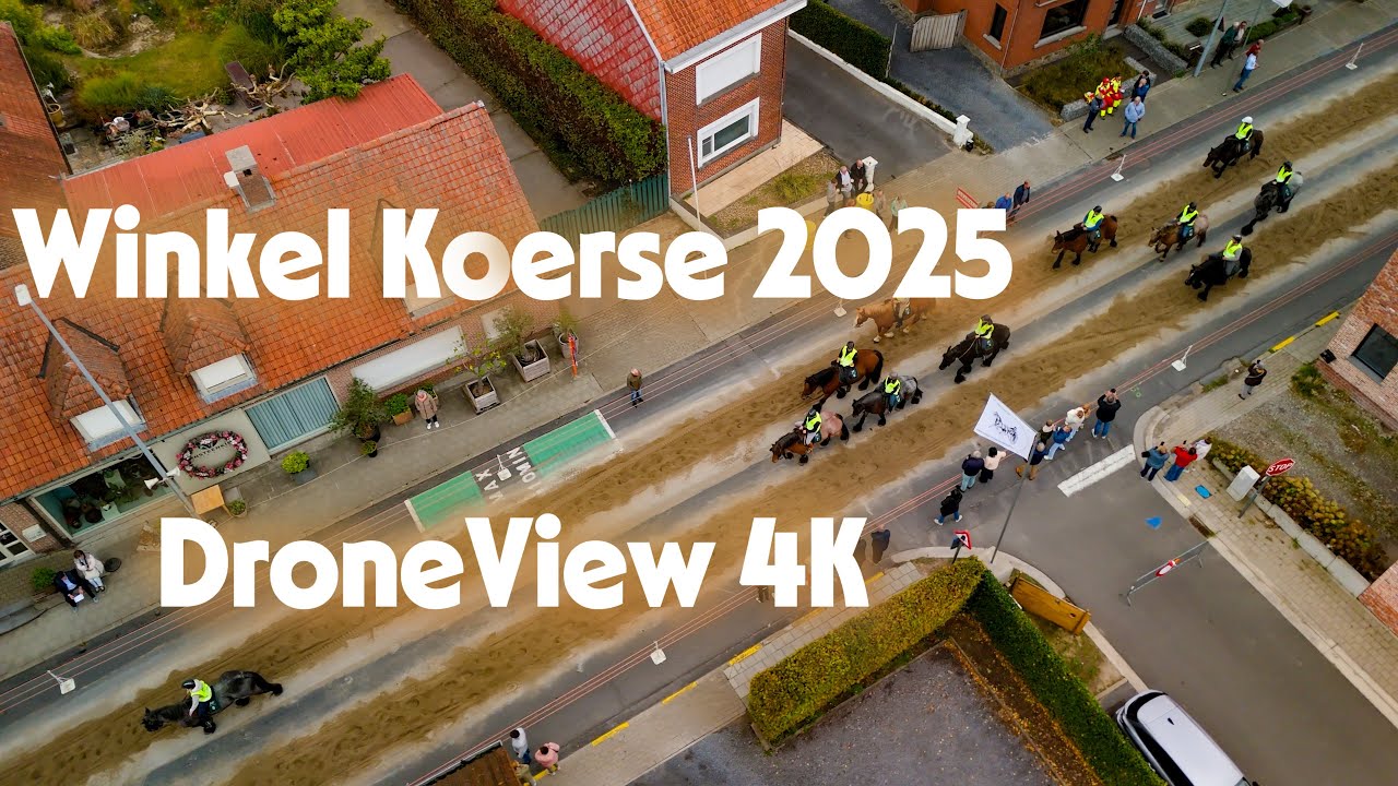 Winkel Koerse 2025 – Sint-Eloois-Winkel | Horse Racing Tradition from the Sky