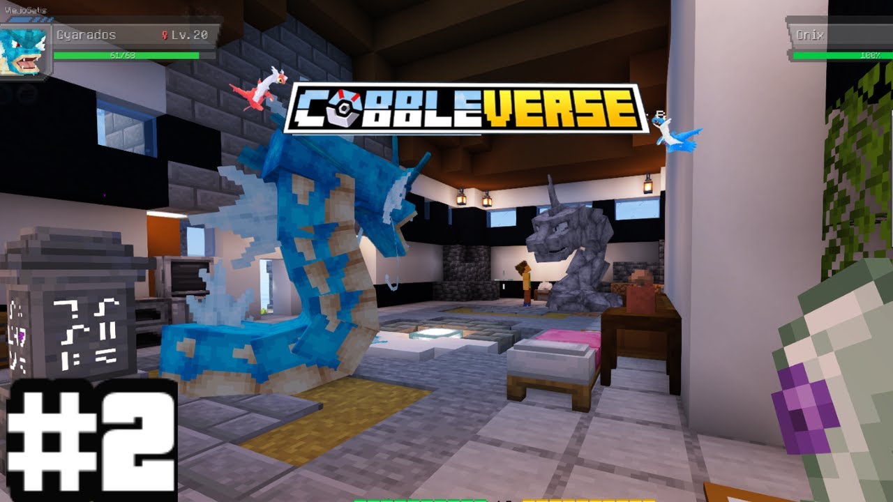 Gyarados contra mi PRIMER Gim / cobbleverse # 2 / SETIS
