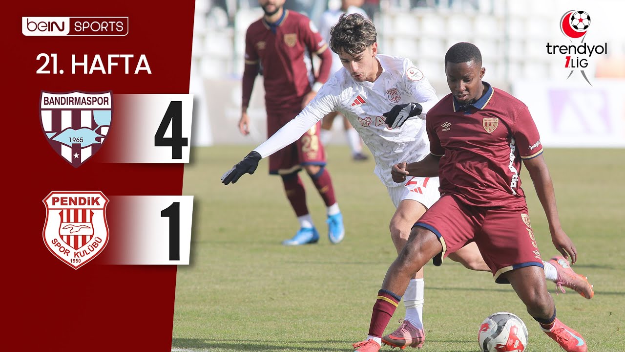 Bandırmaspor (4-1) Pendikspor | 21. Hafta Maç ÖZETİ | Trendyol 1. Lig - 2025/26
