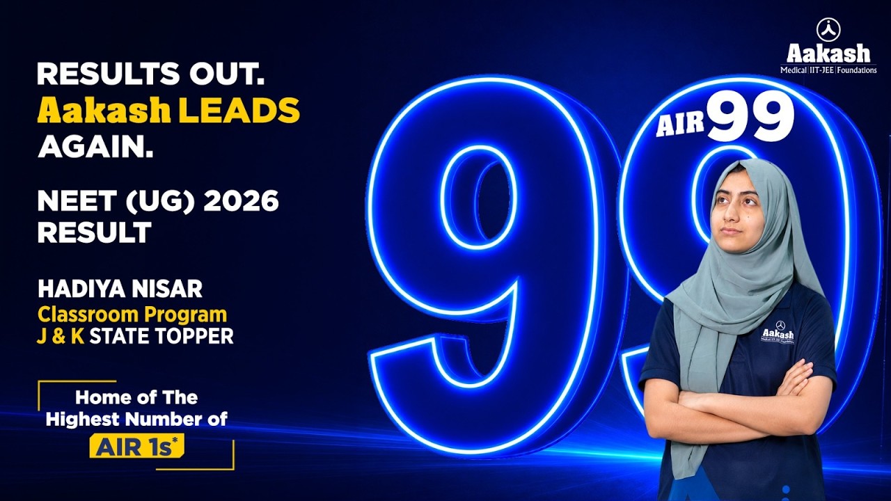 🏆 AIR 99 | J&K Topper | NEET UG 2026 Results | Hadiya Nisar🎉